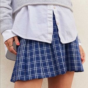 AERIE CLASS ACT PLAD SKIRT